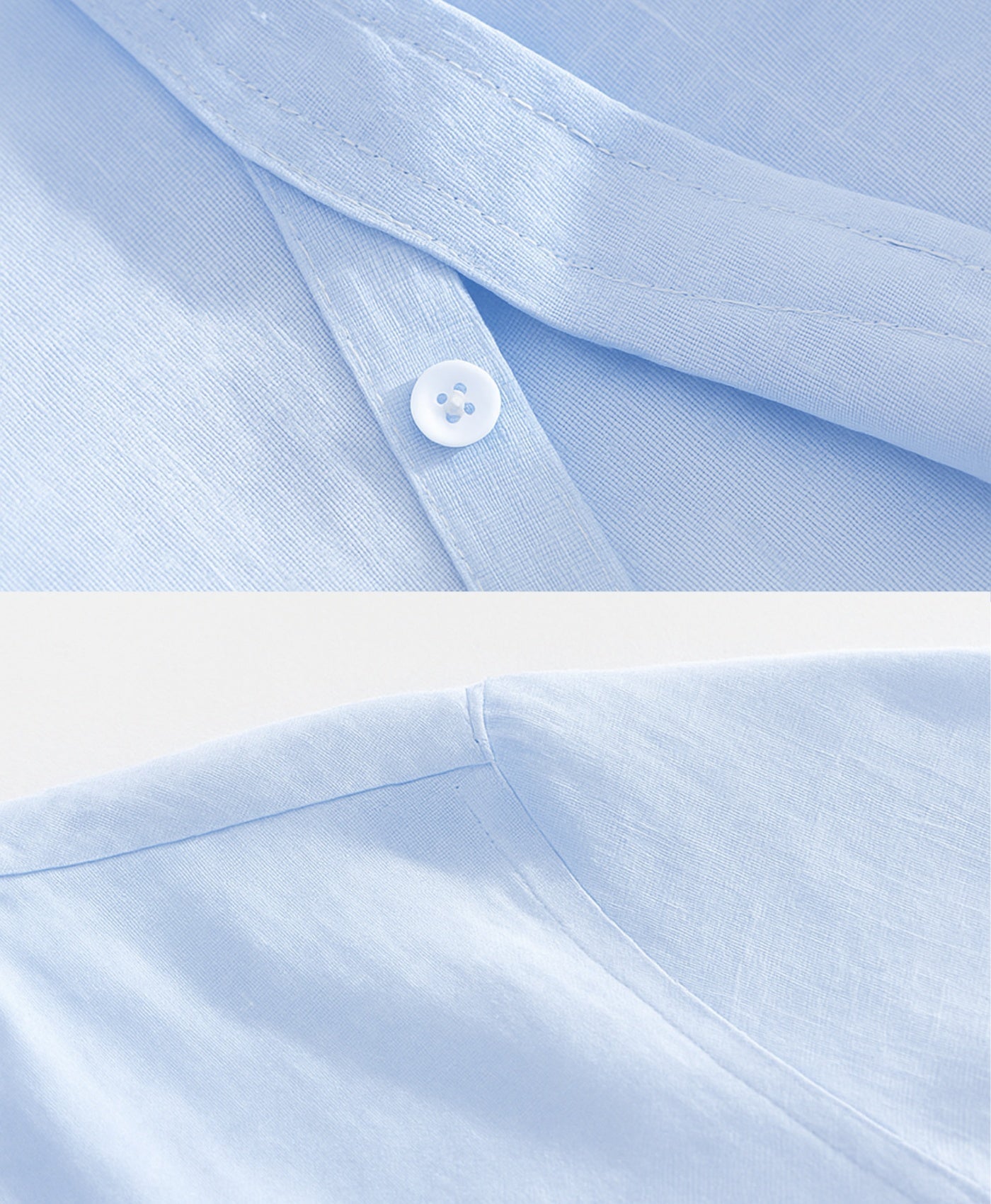 Pastel Blauw Tropez Linnen Overhemd