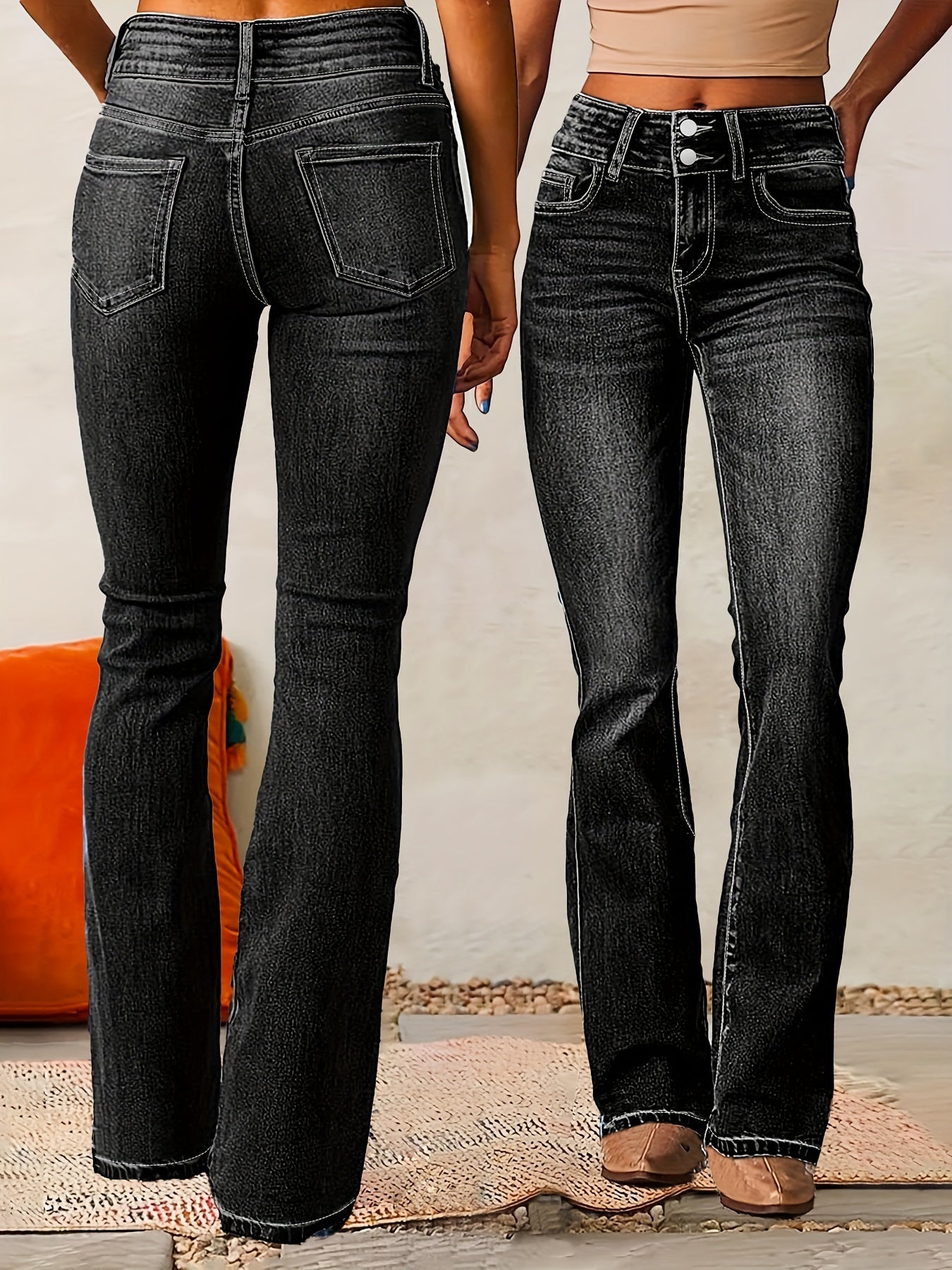 Aya™ | Flared jeans met hoge taille