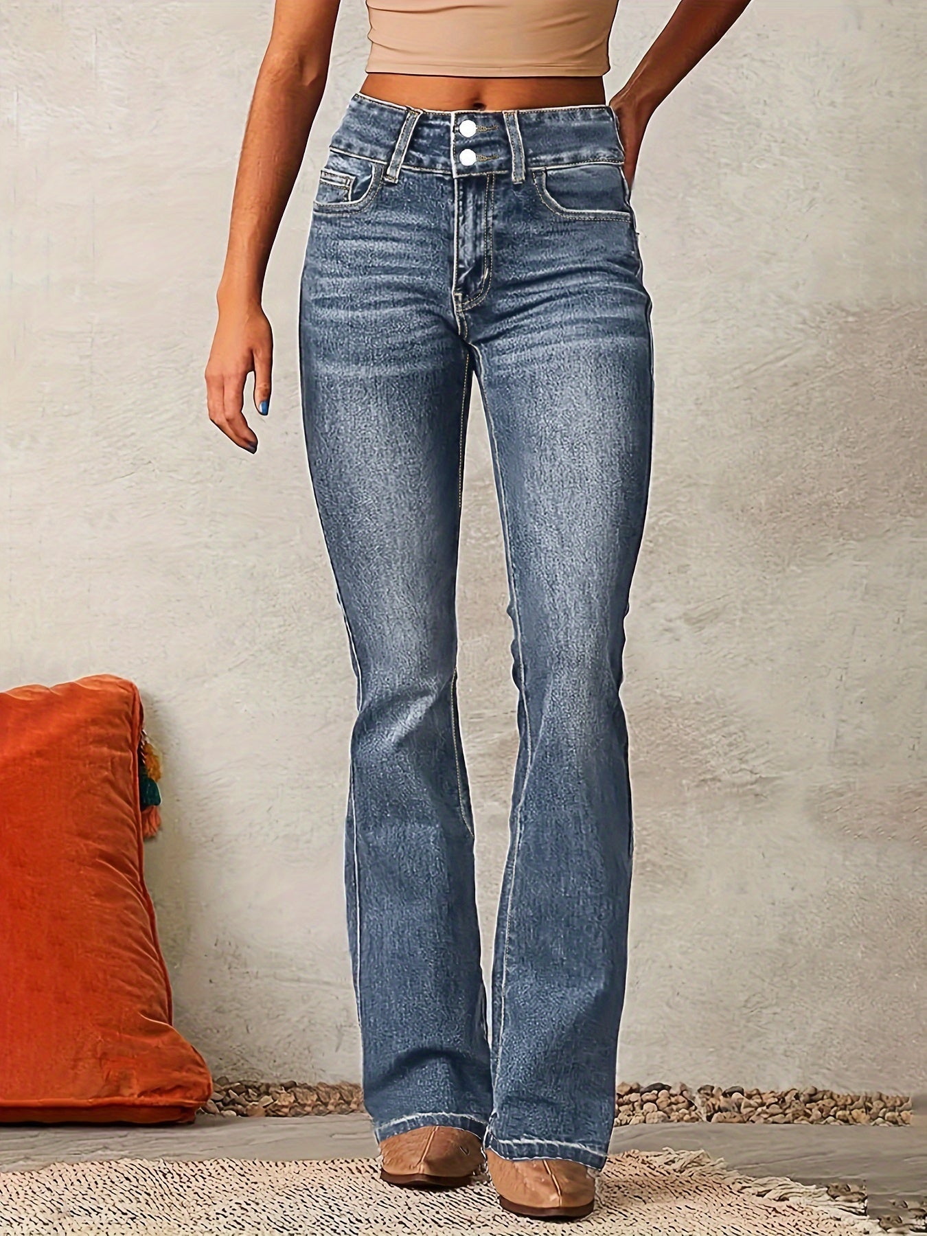 Aya™ | Flared jeans met hoge taille