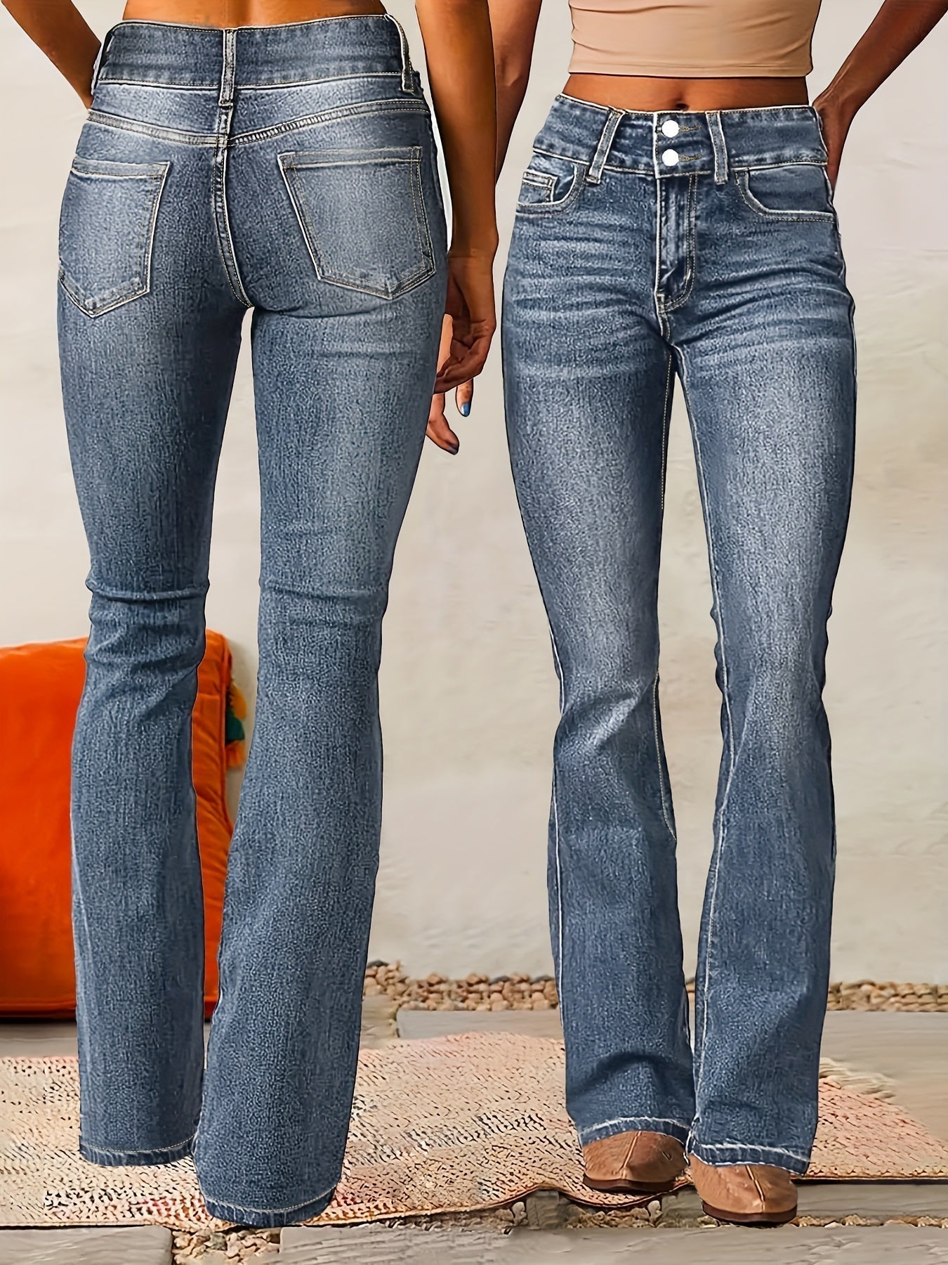 Aya™ | Flared jeans met hoge taille