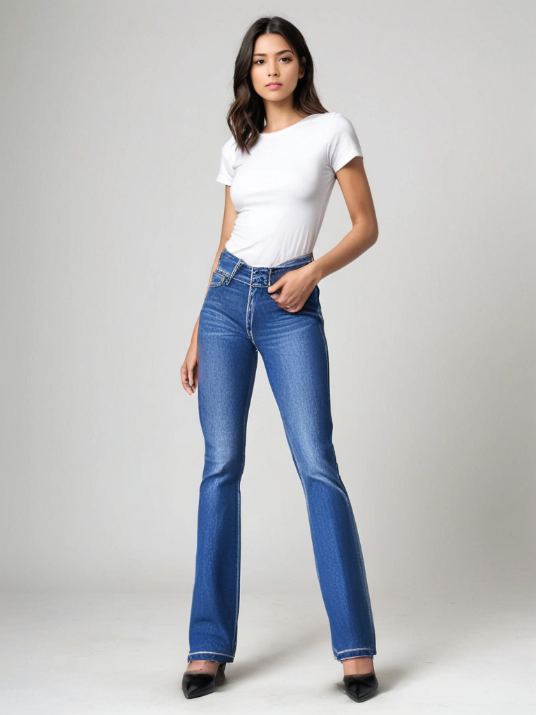 Aya™ | Flared jeans met hoge taille