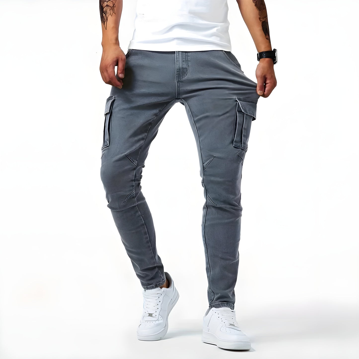 Montreal™| Men's Stretch Denim Cargo Pants