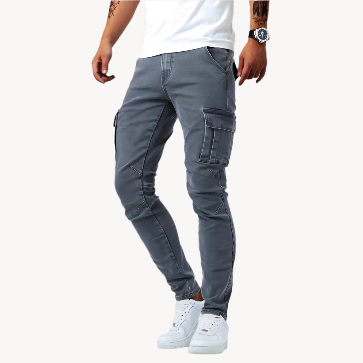Montreal™| Men's Stretch Denim Cargo Pants