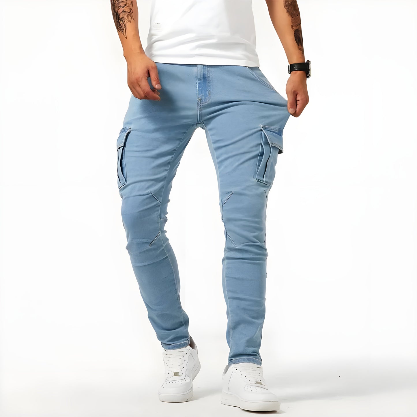Montreal™| Men's Stretch Denim Cargo Pants