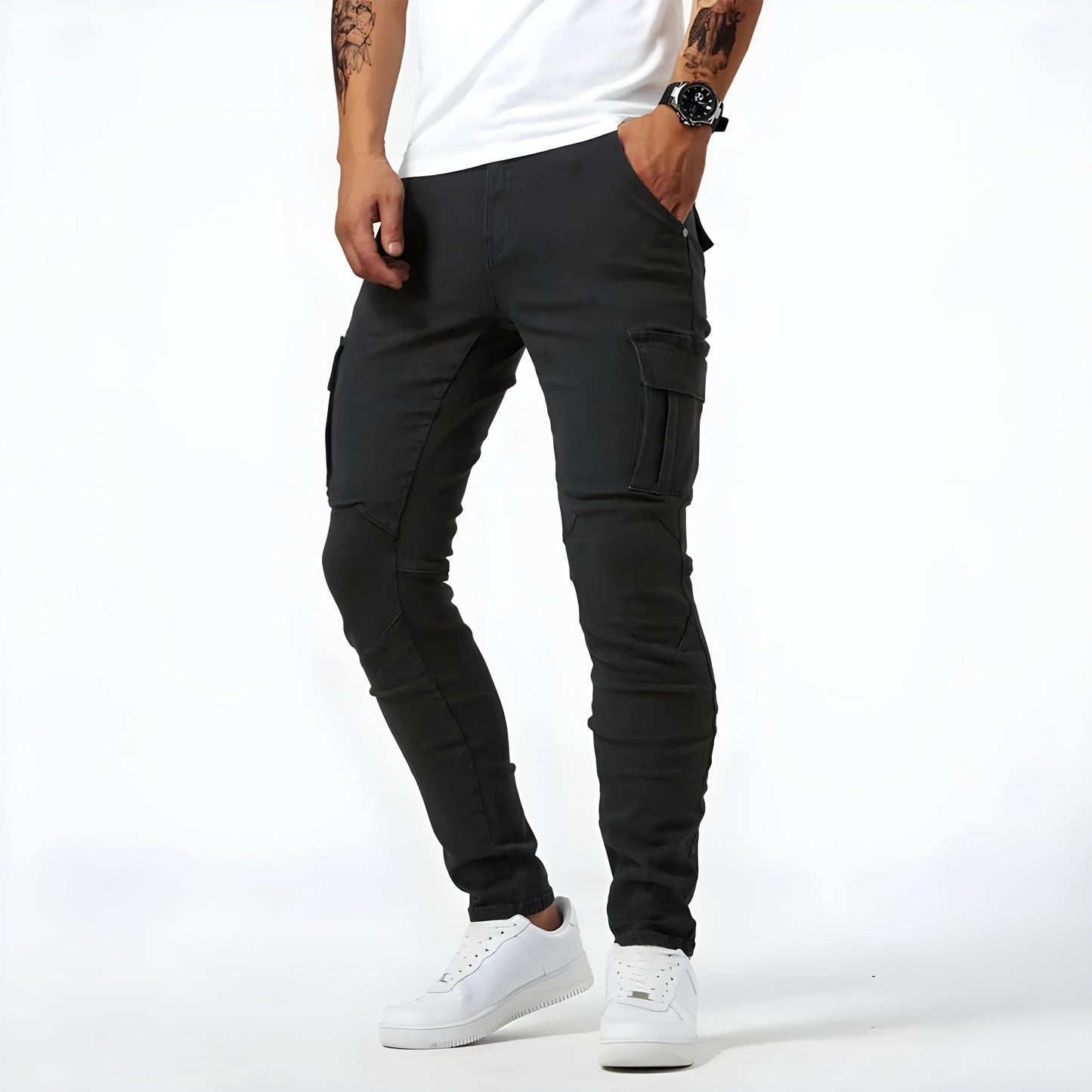 Montreal™| Men's Stretch Denim Cargo Pants