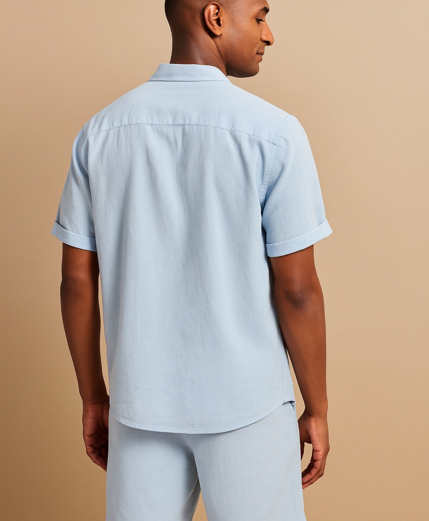 Pastel Blauw Tropez Linnen Overhemd