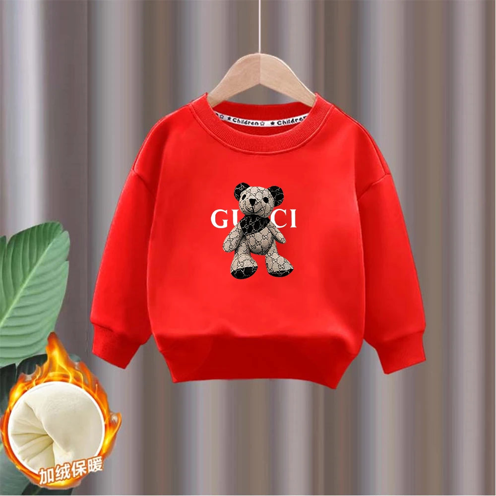 Luxe Merk Hoodie Sweatshirts Herfst Winter Fleece Trui Kids Baby Meisjes Jongens Peuter Baby Kleding Kerstcadeau