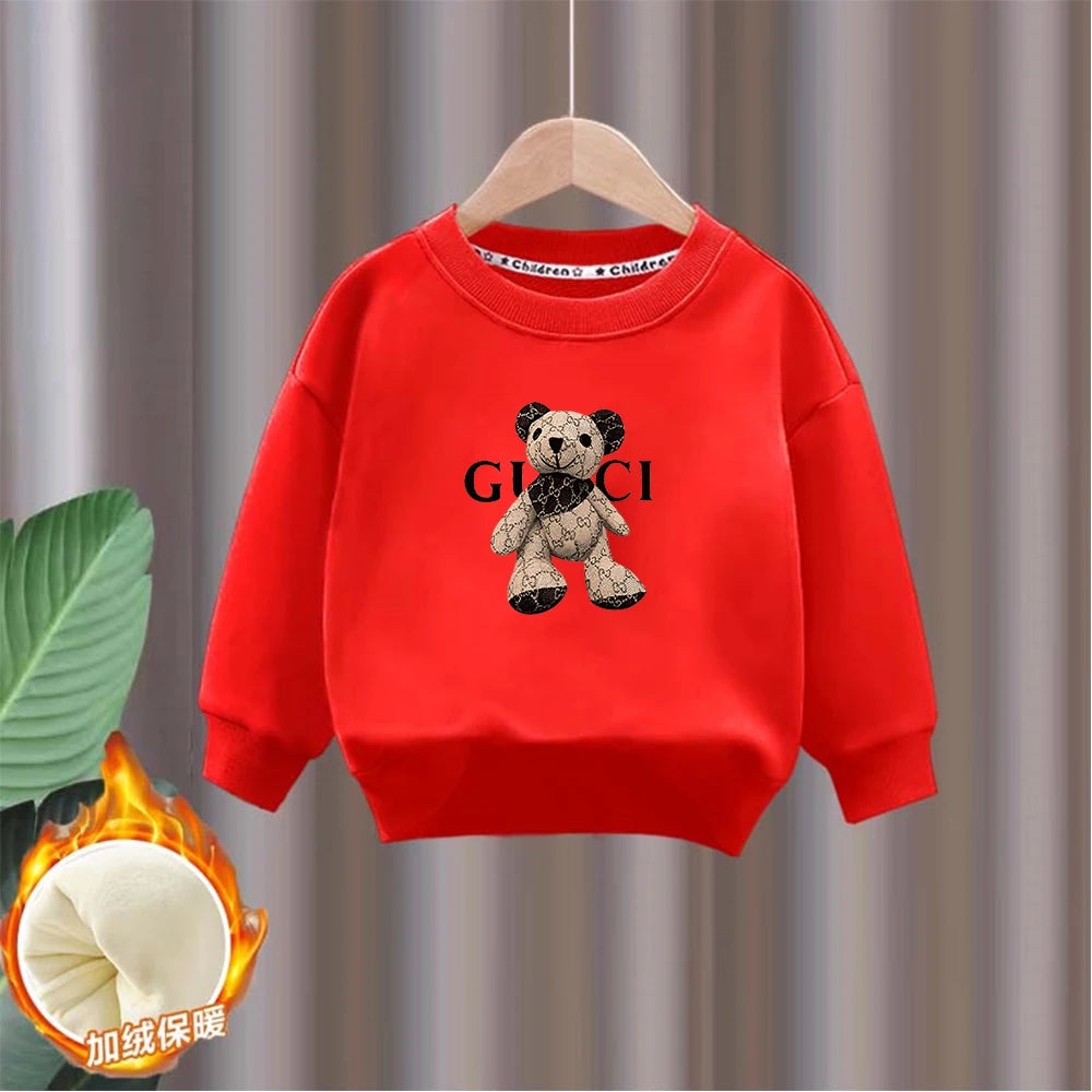 Luxe Merk Hoodie Sweatshirts Herfst Winter Fleece Trui Kids Baby Meisjes Jongens Peuter Baby Kleding Kerstcadeau