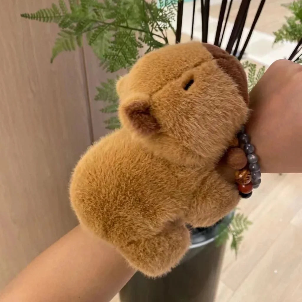 Speelgoed Slap Snap Wrap Armband Capybara Pluche Hand Ring Leuke Pop Cirkels Kids Kerstcadeau Voor Kinderen