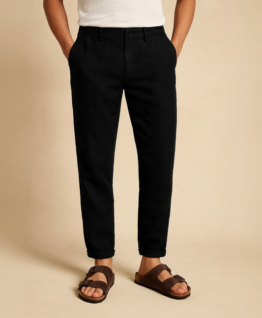 izendoorn | Zwart  Linnen Broek