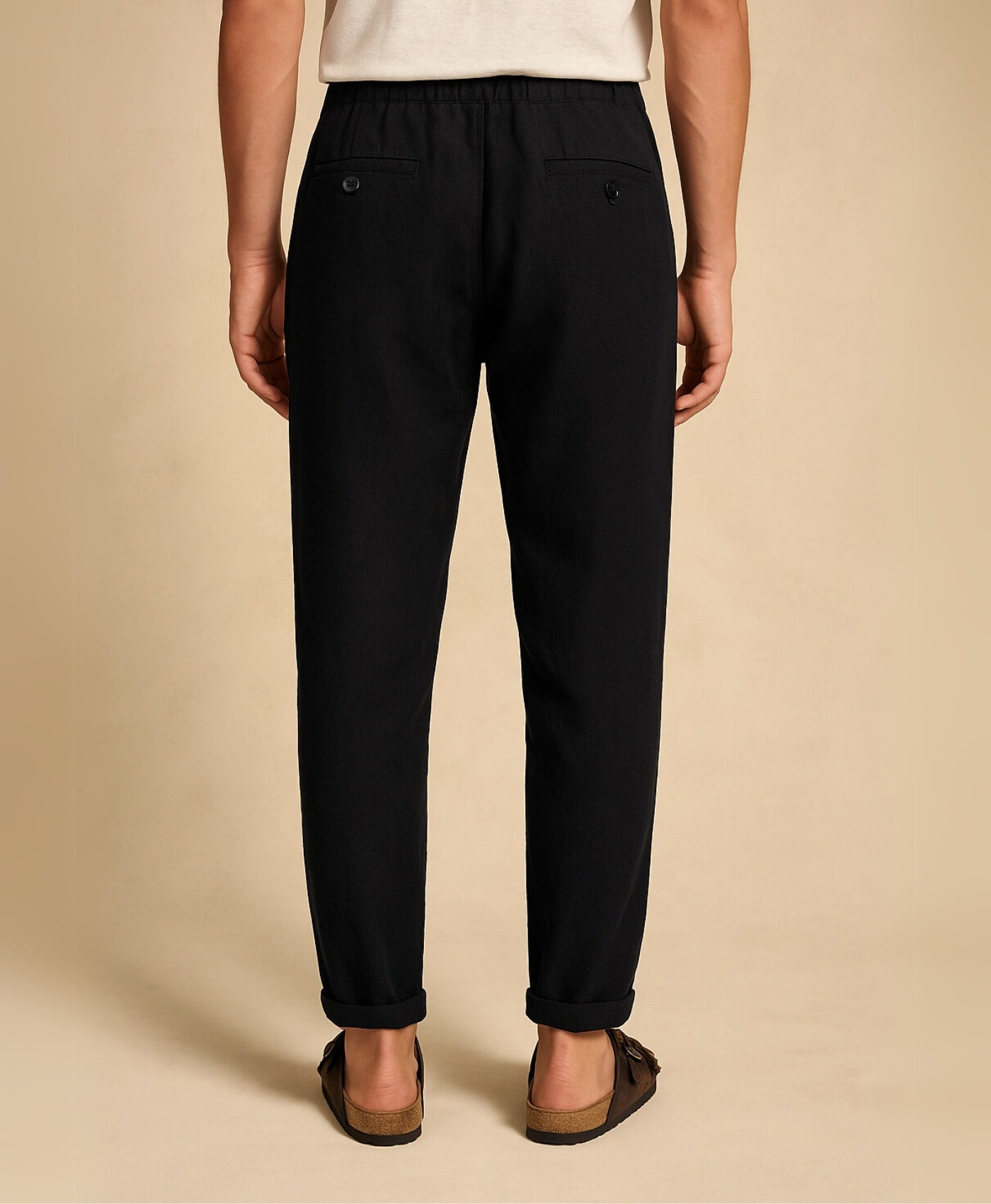 izendoorn | Zwart  Linnen Broek