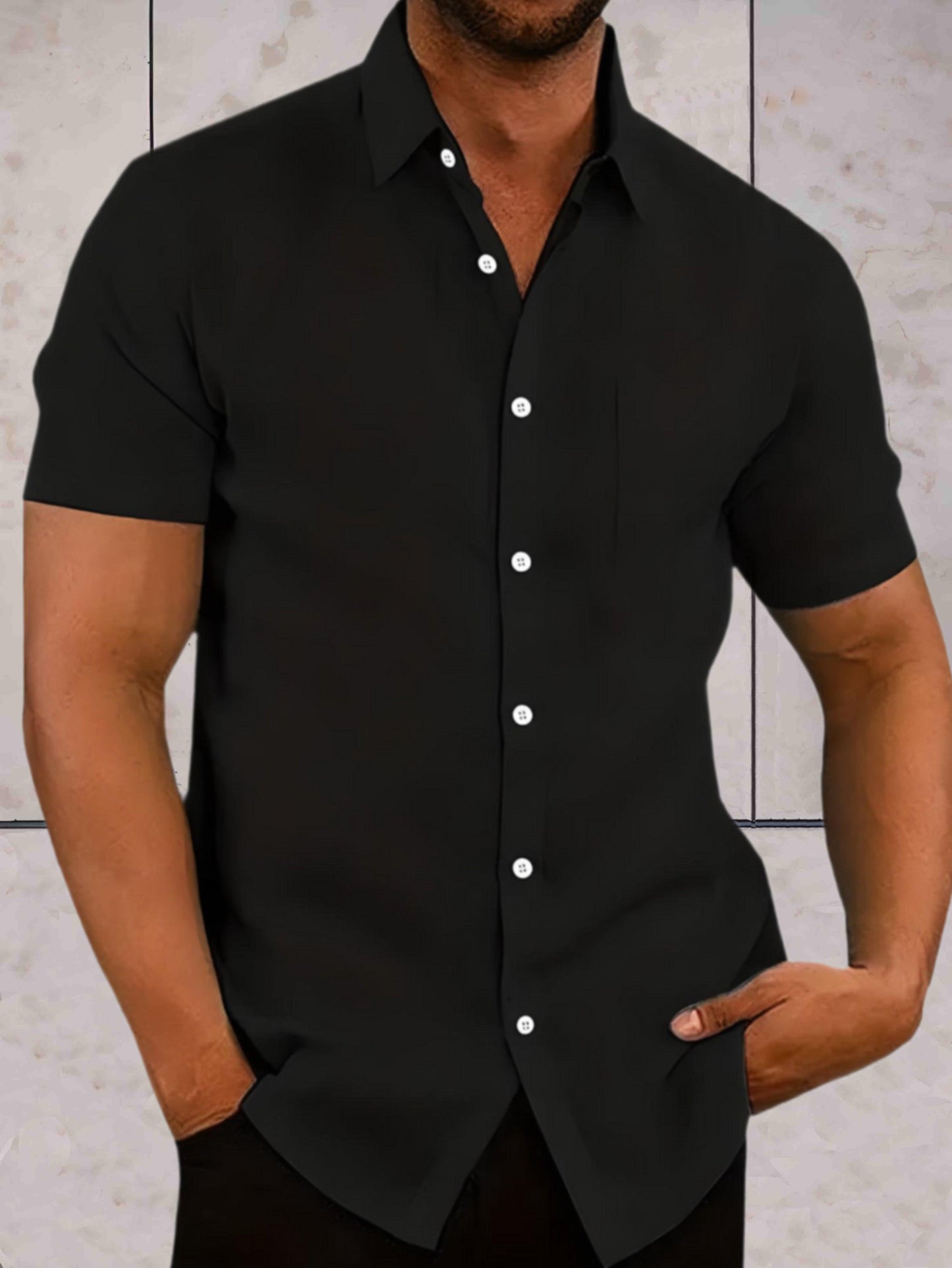 Rapael | Getailleerd poloshirt met knoopsluiting voor heren met korte mouwen