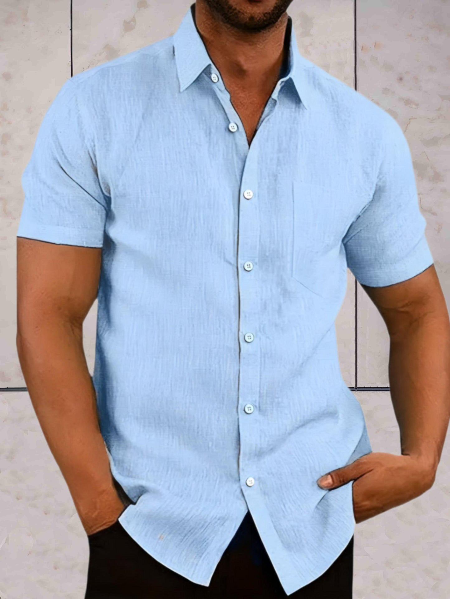 Rapael | Getailleerd poloshirt met knoopsluiting voor heren met korte mouwen